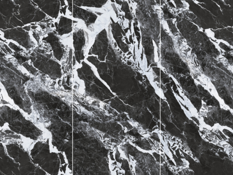 Black super clear even pattern marble rock slab