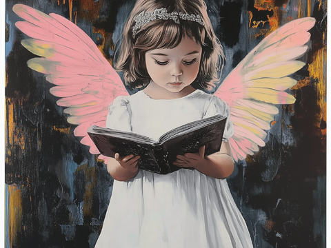 Modern American Angel Hanging Painting