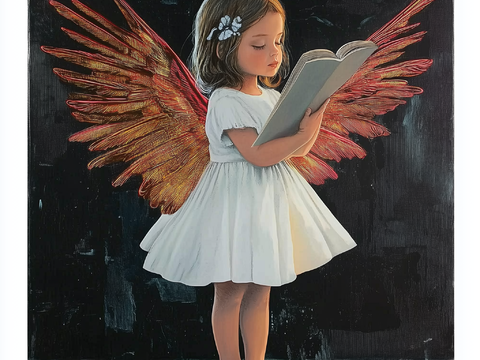 Modern American Angel Hanging Painting