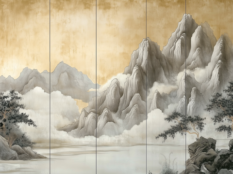 New Chinese Landscape Wallpaper Mural