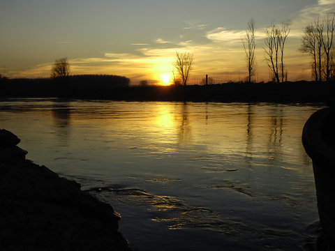 Sunrise sunset cloudy sky landscape landscape