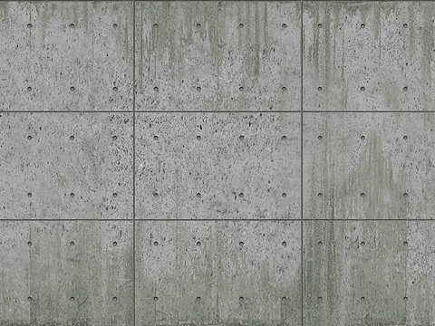 Seamless concrete cement building exterior wall