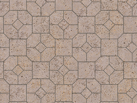 Seamless granite stone geometric parquet floor tile sidewalk road ground square paving