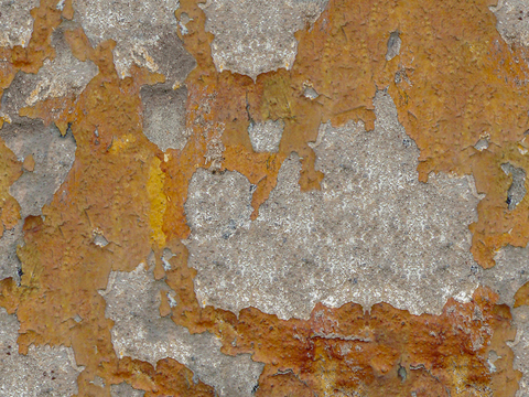 Seamless yellow dirty old concrete cement wall