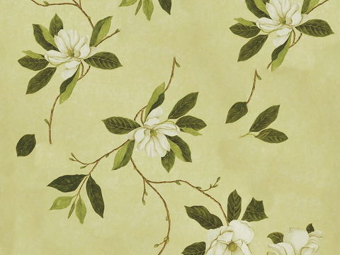 Seamless Green European Pastoral Style Floral Pattern Wallpaper Wall Cloth Wall Cloth