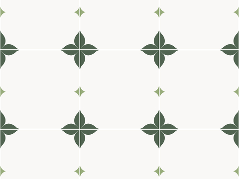 French Cream Tile_Seamless Small French Green Tile_Cream Tile