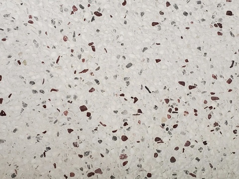 Seamless large particle terrazzo