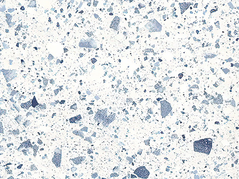 light blue small terrazzo brick