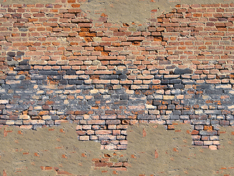 Seamless aging old red brick wall outdoor wall tiles