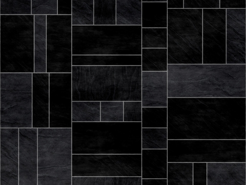 black tile parquet