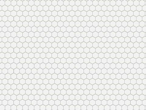 Hexagon white tile stone