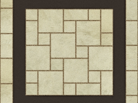 Outdoor floor tile mosaic