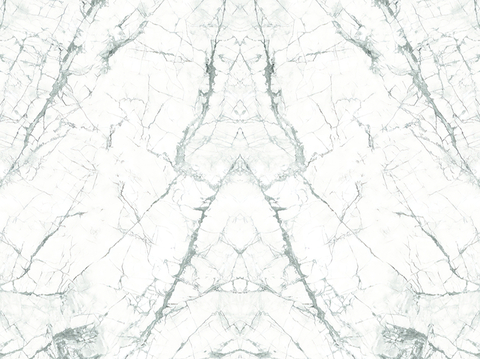 White symmetrical marble stone slab