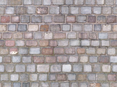 Seamless Colored Gravel Square Brick Stone Floor Tile Sidewalk Road Square Paving Masonry Pavement