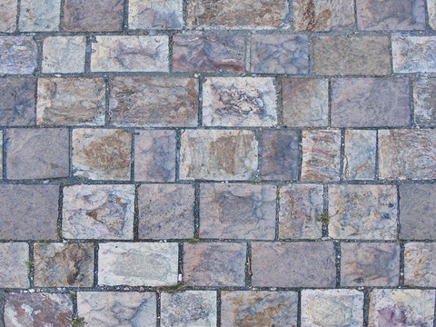 Seamless outdoor brick sidewalk road ground square brick