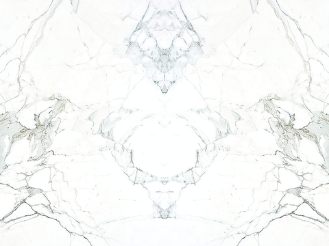 White symmetrical marble stone slab