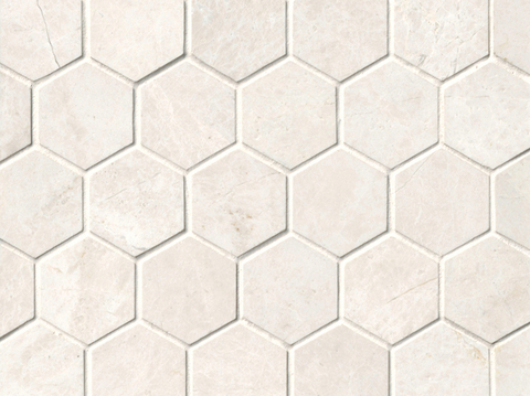 Grey stone hexagonal brick