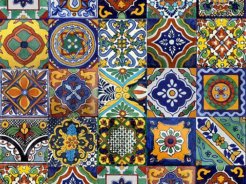 Colored European-style mixed mosaic tiles