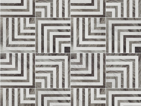 Seamless Modern White Marble Stone Geometric Splicing Parquet Pattern Tile Floor Tile Wall Tile