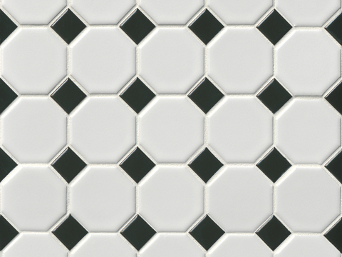 Black and White Modern Simple Mosaic Kitchen Mosaic