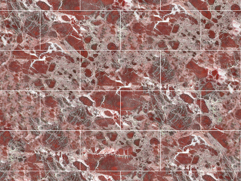 Seamless Modern Red Marble Stone Geometric Splicing Parquet Pattern Tile Floor Tile Wall Tile