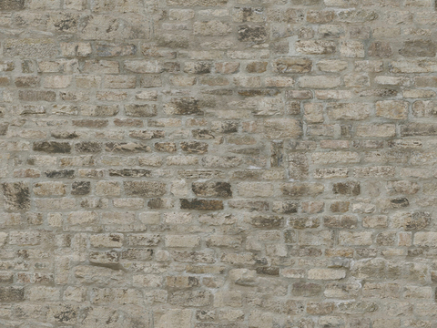 Seamless old damaged outdoor building rock stone wall brick wall