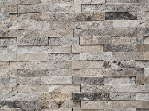 Grey granite stone wall