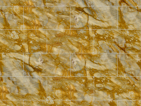 Seamless Modern Yellow Marble Stone Geometric Splicing Parquet Pattern Tile Floor Tile Wall Tile