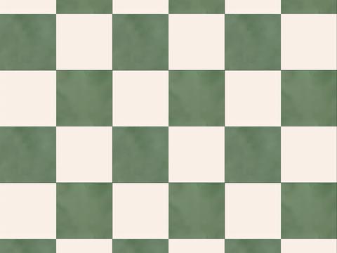 Green and White Checked Brick