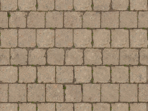 Seamless outdoor brick sidewalk road ground square brick