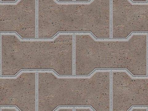 Seamless outdoor brick sidewalk road ground square brick