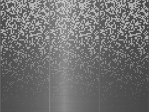 Black titanium gradient perforated aluminum plate