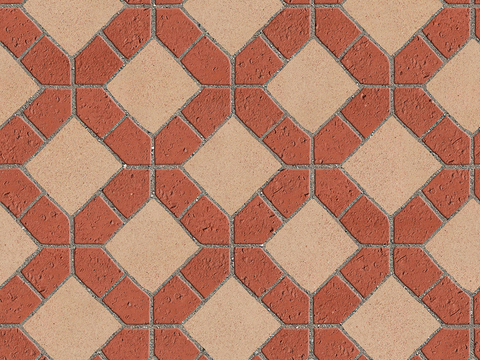 Seamless outdoor brick sidewalk road ground square brick