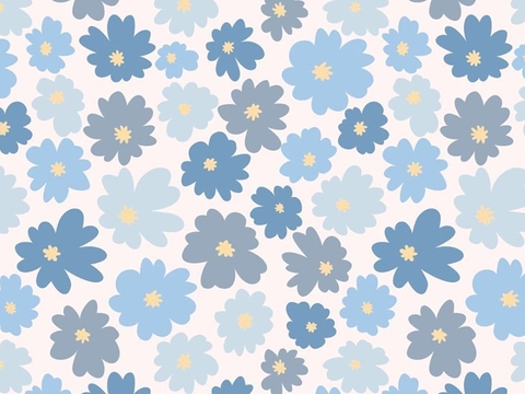 Blue Flowers Wallpaper