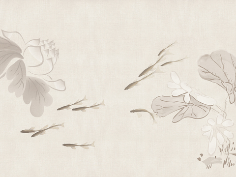 New Chinese Lotus Decorative Painting