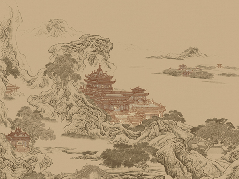 Super Qing Chinese Wallpaper Mural