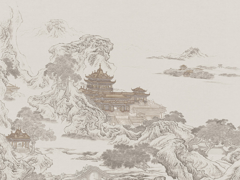 Super Qing Chinese Wallpaper Mural