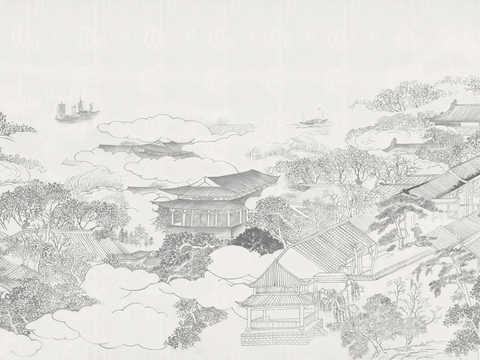 Super Qing Chinese Wallpaper Mural