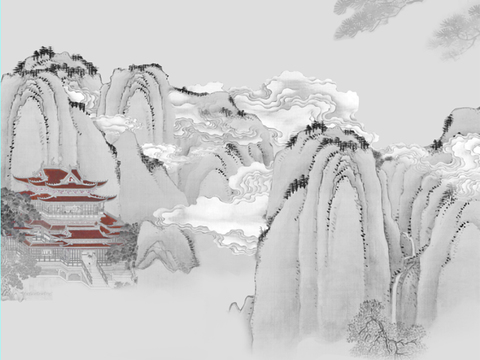 Chinese Landscape Decorative Painting