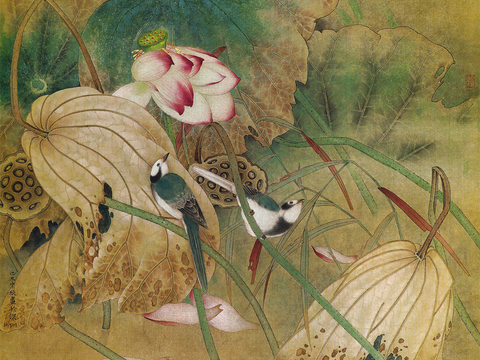 New Chinese Lotus Decorative Painting