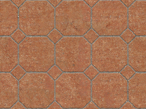 Seamless outdoor brick sidewalk road ground square brick