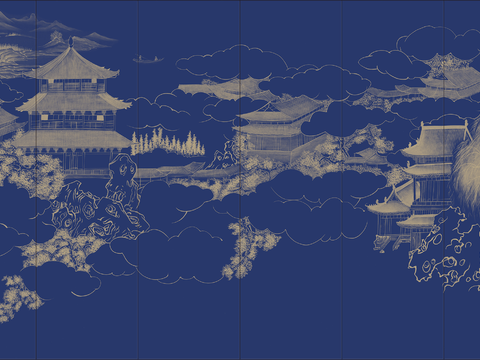 Super Qing Chinese Wallpaper Mural