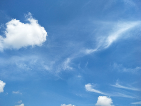 blue sky white clouds daytime sky