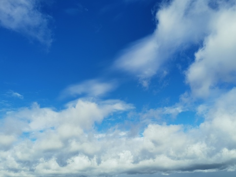 blue sky white clouds daytime sky