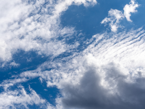 blue sky white clouds daytime sky