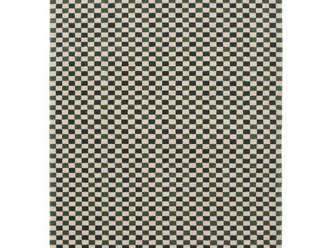 Green color block checkerboard carpet