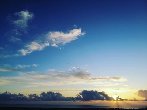 blue sky white clouds daytime sky