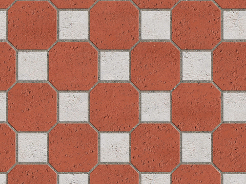 Seamless outdoor brick sidewalk road ground square brick