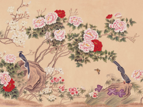 Flower and Bird Wallpaper