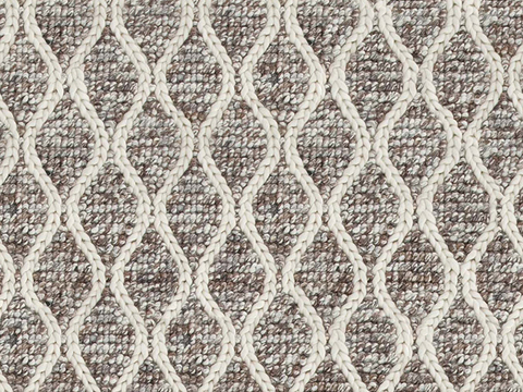 Seamless beige wool jacquard geometric pattern coarse knit texture texture cloth fabric